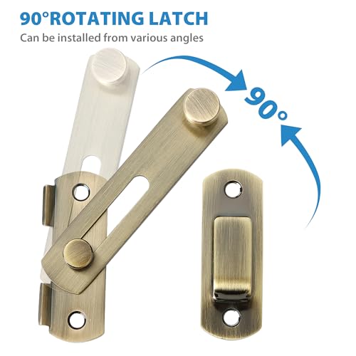 Image of Alise 4 Inch Bronze SUS304 Stainless Steel Gate Latches for Barn Door