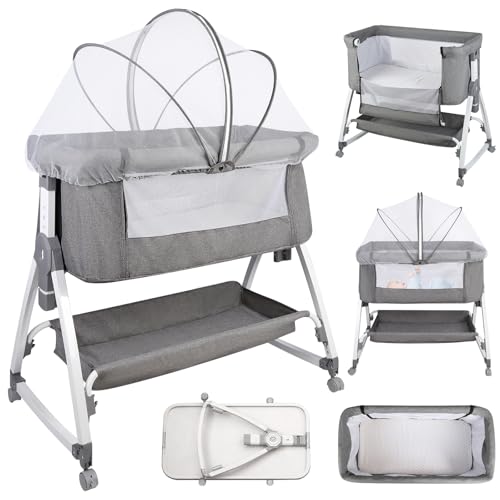 【Ideale per le madri che allattano】: Il lettino co-sleeping è una grande comodità per le mamme che allattano e possono occuparsi del loro bambino senza dover sempre alzarsi. Tutto ciò che alla mamma e al bambino si trova nella tasca laterale;
