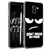Produktbild kwmobile Hülle kompatibel mit Samsung Galaxy J6 - Handyhülle - Handy Case Don't Touch My Phone Weiß Schwarz