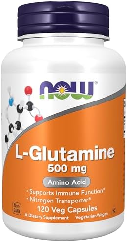Now Foods L-Glutamine Capsules 500mg -Pack Of 120 Capsules