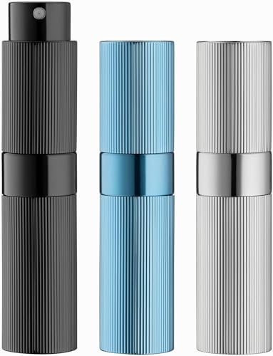 Toureal 3PCS Diseño de Rayas Finas Aluminio 8ml Atomizador...