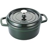 staub ストウブ 「 ピコ ココット ラウンド バジルグリーン 22cm 」 両手 ホーロー 鍋 IH対応 【日本正規販売品】 La Cocotte Round 40509-354