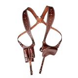 TOURBON Leather Shoulder Holster Adjustable Pistol Gun...
