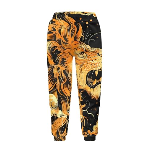 Sweatpants for Boys Fall Elastic Waist Baggy Pants with Pockets Casual Bundle Foot Spring Jogger Trousers2