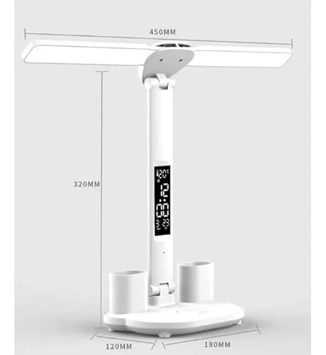 Luminária Moderna de Bancada LED Ajustável com Braço Articulado e Luz Regulável, Botão Touch com 3 N