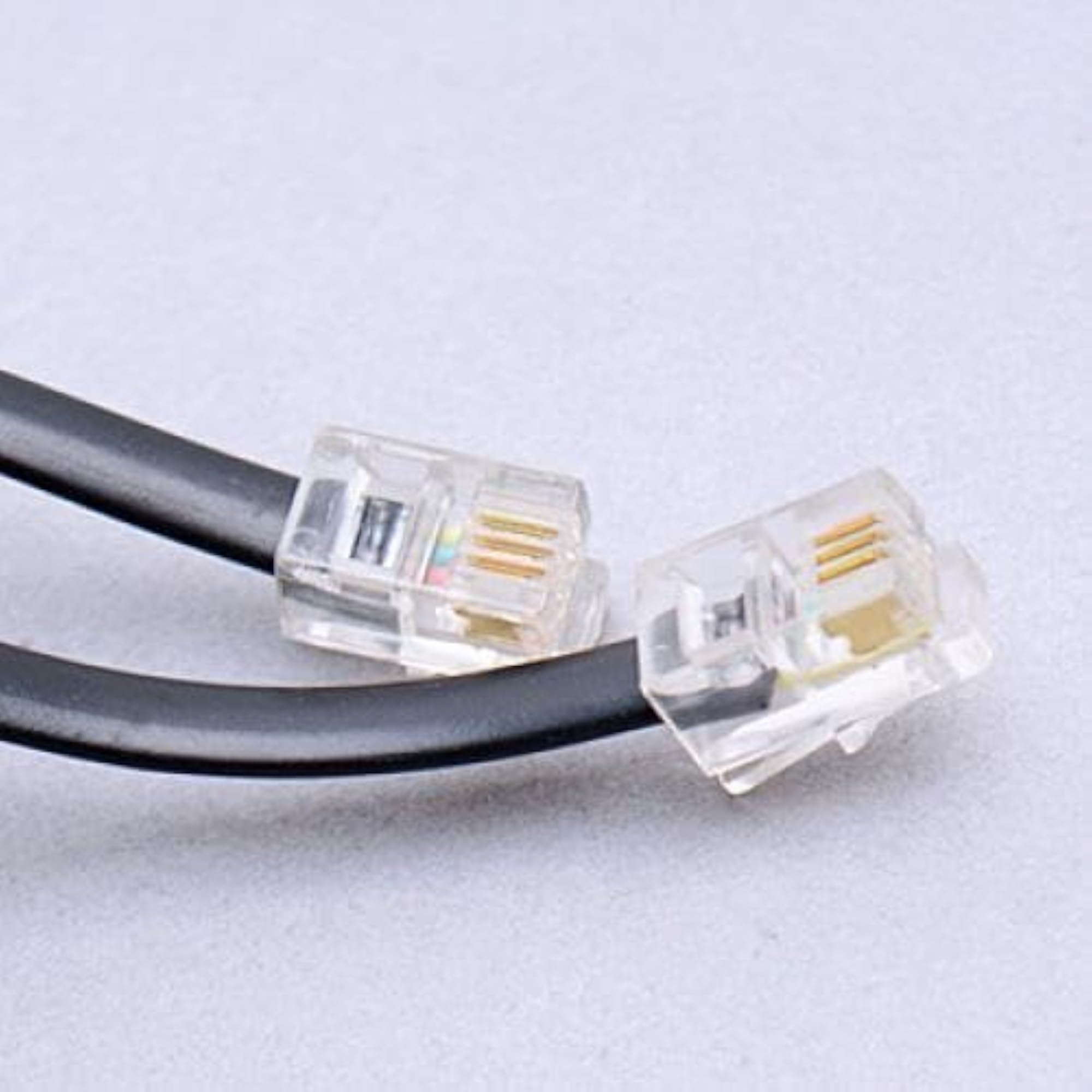 2pcs 6.5ft Black Telephone Handset Extension Cord