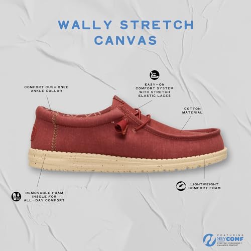 image for HEYDUDE Wally Stretch Canvas Nut Size 8, Men’s Shoes, Men's Slip-on 