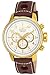Invicta Men's 16011 S1 "Rally" 18k Gold Ion-Plated Watch with Brown Leather Strap
