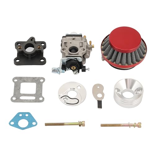 GOOFIT 15mm Carburetor Rebuild Kit with Air Filter for 2 Stroke 43cc 47cc 49cc Standup Gas Scooter Mini ATV Quad Pocket Bike Racing Motorcycle