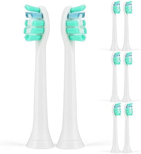 Replacement Toothbrush Heads Electric Toothbrush Brush Heads w Cap by ITERY for Philips Sonicare Proresults Diamondclean Flexcare Healthy White Plaque Control Gum Health Sonicare 3 series - 8 Pack