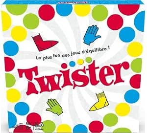 Jeu Twister Géant Plein Air – Tapis 160x235 Cm Nouvelle Version Française, Jeu D'Équilibre Enfant & Adulte Avec Carte Tigre