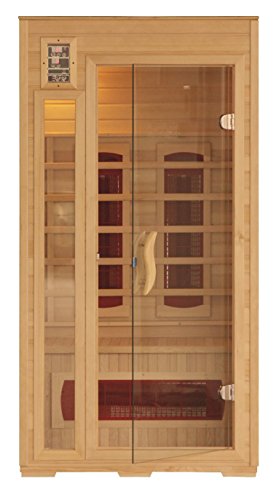 GARDENho.me Infrarotkabine Nova Wärmekabine Infrarotkabine Canadian Hemlock Holz-6