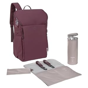 LÄSSIG Slender Up Baby Wickelrucksack deep red