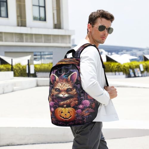 Sac à dos ordinateur portable Halloween citrouille pour voyage et loisirs - 6