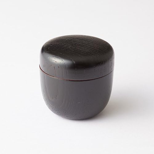 TOKYO MATCHA SELECTION - Oshima: KABUKI NATSUME - 2 Color - Tea Caddy Storage Canister Lacquareware from Ishikawa - Standard Ship by Int'l e-packet: with Tracking & Insurance - Black