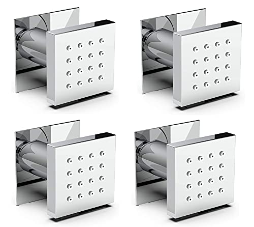 THOISEWELT®Bathroom Wall Mounted Rain Shower Body Jet Massage Square Model Indian no.1-4 Pcs