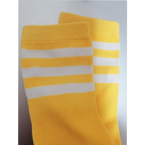 Image of Women's Knee High Athletic Socks Casual Stripes Tube Socks Outdoor Sport Socks