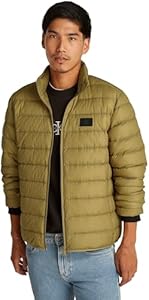 Calvin Klein Herren Steppjacke Down Jacket Leicht, Grün (Gothic Olive), XXL