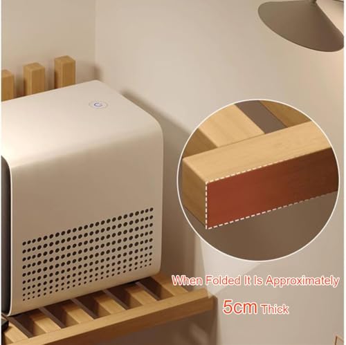 Banc de douche pliable en bois massif gain de place et modulable - 5