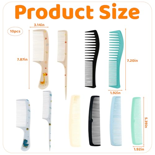 Set de 10 Peines de Plástico para Cabello Grueso miniatura 2