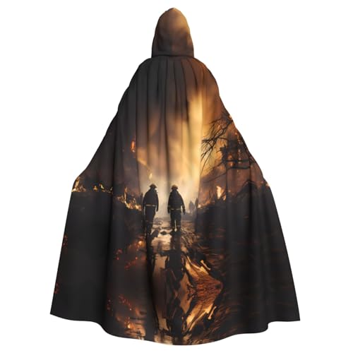 Cape longue à capuche imprimée adulte homme femme déguisement