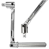 C.K Z-Förmiger Gelenkgriff 1/2, Einzigartige Doppelt Gelenkige Flexi-Stange, 2 Drehpunkte für Zugang und Drehmoment, 390 mm C45-Stahl, CK T4604