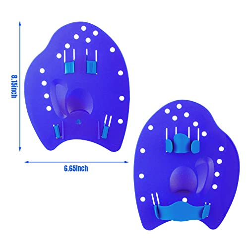 2 Pairs Swim Paddles Swimming Paddles Swim Gear Hand Training Paddles Swimming Exercise Gloves Water Resistance Palm Paddle With Adjustable Strap For Men Women Beginner Workout Fitness, 2 Colors #TOP4