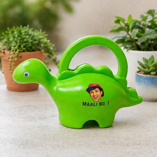 Image of Dinosaur Watering Can for Kids | 1 Litre | Plastic Dinosaur with Moving Eyes | Leak Proof, Lightweight, Easy Grip Watering Can | Kids Return Gifts | 10 Inches (Maali No. 1)