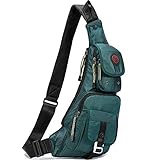 Nicgid Sling Bag Chest Shoulder Backpack Fanny Pack Crossbody Bags for Men (Dark green(Fits 9.7-Inch...
