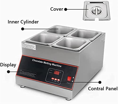 Máquina de Temperado de Chocolate 4 Tanques 12 kg Acero Inoxidable miniatura 3