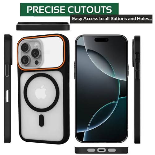 Image of AIBEX Protective Case for iPhone 12 / iPhone 12 Pro|Slim Protective Back Cover with Camera Lens Protection, Strong Magnetic Support & Anti-Slip Grip | Military Grade Drop Protection - Black