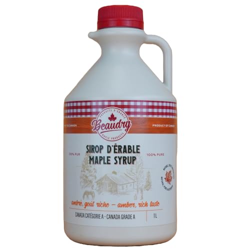 Sirop d'érable en cruchon de 1 litre - Ambré -...