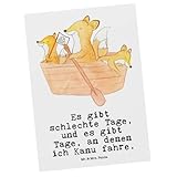 Mr. & Mrs. Panda Postkarte Fuchs Kanufahren - Geschenk, Kanutour, Ansichtskarten, Postkarten, Grußkarte, Kanu Schule, fahren, Paddeltour, Ansichtskarte, Fotokarte, Kanuverleih