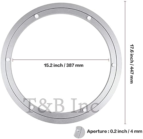 Tambee 18 Inch Lazy Susan Hardware Aluminum Bearing Metal Rotating Turntable Bearing Swivel Plate Hardware Lazy Susan Bearing Lazy Susan Parts Lazy Susan Mechanism Lazy Susan Kit Lazy Susan Base Only #TOP1