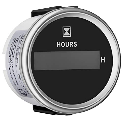 Samdo 52Mm Waterproof 2" Marine Hour Meter Boat Hour Gauge 9-32V With Red Backlight #TOP1