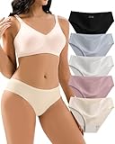 Jaywan Women's Seamless Underwear for Women 5-Pack No Show Panties for Women, Breathable Bikini Underwear for Everyday Wear