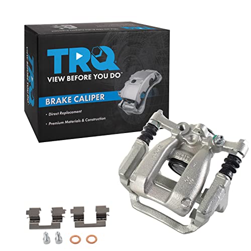 Image of TRQ Rear Left Brake Caliper w /Bracket Drivers Side | For 2017-2019 Buick LaCrosse 2018-2020 Chevrolet Equinox 2016-2018 Malibu 2018-2021 GMC Terrain