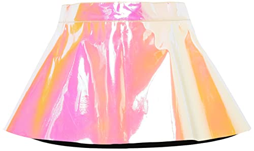 Falda skater Daisy Corsets con acabado holográfico brillante y diseño exclusivo XL