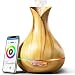 Smart Wifi Wireless Essential Oil Aromatherapy Diffuser - Works With Alexa & Google Home - Phone App & Voice Control - 400ml Ultrasonic Diffuser & Humidifier - Create Schedules - LED & Timer Settings