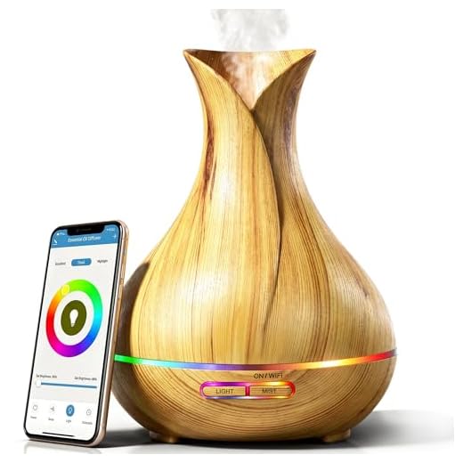 Smart WiFi Wireless Essential Oil Aromatherapy Diffuser - Works with Alexa & Google Home – Phone App & Voice Control - 400ml Ultrasonic Diffuser & Humidifier - Create Schedules - LED & Timer Settings