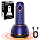 Shiptree Vibrastone 6.0, Lymphatisches Massagegerät mit 25 Vibration und Heizkombinationen 2025, Gua-Schockwellenmassage für Neuropathie, Krampfadern, Entspannung für Füße, Hände und Rücken,Dunkelblau