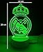 famvacor Lámpara madrid mesita de noche futbol ilusión óptica 3d lámpara de escritorio mesa 16 colores mando a distancia regalo niños familia amigos Imagen de famvacor Lámpara madrid mesita de noche futbol ilusión óptica 3d lámpara de escritorio mesa 16 colores mando a distancia regalo niños familia amigos