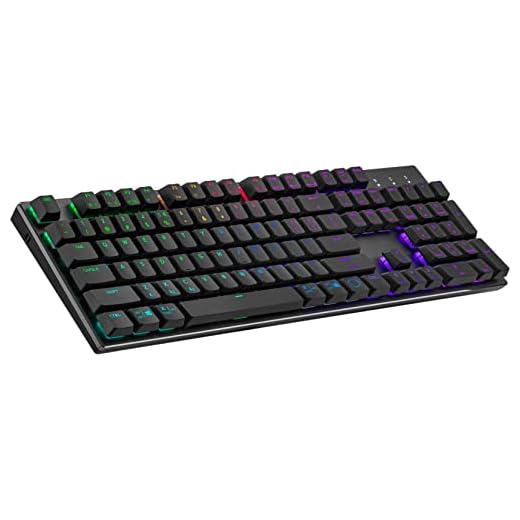 Cooler Master SK653 Wireless Bluetooth Space Gray Full Mechanical Low Profile Gaming Keyboard, Tactile Brown Switches, Customizable RGB, Ergonomic Design, Mac/Windows, QWERTY (SK-653-GKTM1-US)