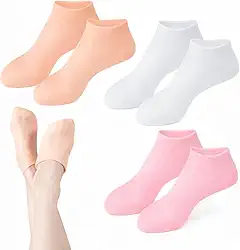 Meia de Silicone Hidratação Pés Rachados Ressecados Anti Rachadura Tratamento Reutilizável - 1 PAR