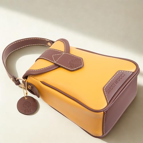 Image of SACCI MUCCI Women's Small Handbag /Cross-Body Phone Bag - Stylish PU Leather Mobile Purse with Adjustable Strap