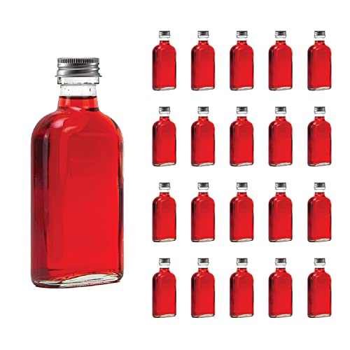 slkfactory 20 Bouteilles en Verre vides, 200 ML - avec Bouchon à Visser - Liqueur, Alcool, Bouteilles de vinaigre, Bouteilles d’Huile, Petites Bouteilles de jus avec Bouchon, Hauteur 15,5 cm - Image 6