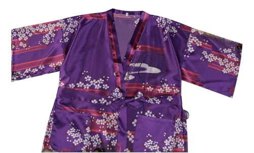 Women's Plus Size Floral Robes Long Satin Kimonos Bathrobes Patterned Long Silky Sleepwear Loungewear3
