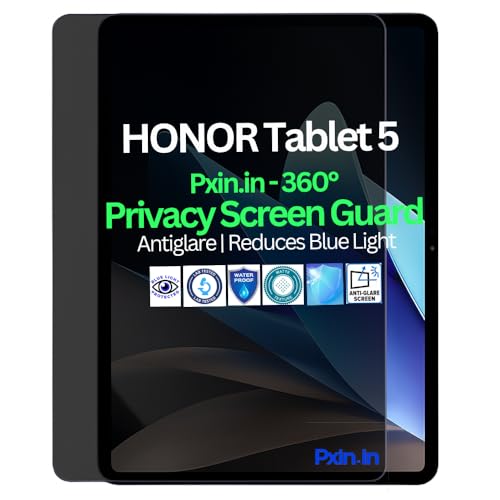 Image of Pxin Tablet Privacy Guard compatible with HONOR Tablet 5 | Screen protector | Anti-Glare | Blue light filter | 360 degree Anti Spy | Eye Protection