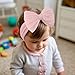 LemonSpace Handmade Baby Girls Headbands Soft Stretchy Nylon Hair Bands Hair Accessories Bows for Newborn Baby Girls Infant Toddlers Kids (Pink)