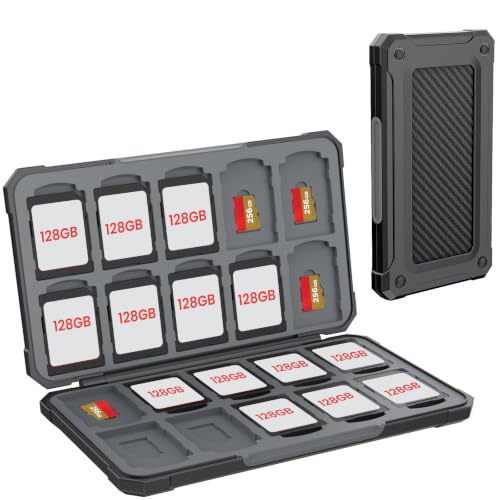 HEIYING SD Card Holder with 40 Precise Slots for SDXC SDHC Micro SD Cards